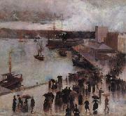 Charles conder Departure of the SS Orient from Circular Quay oil painting
